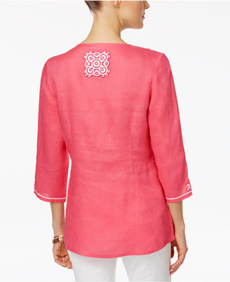 Charter Club Embroidered Tunic, Only at Macy's