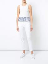 Thumbnail for your product : Derek Lam 10 Crosby Cropped Knit Shell With Contrast Ruffle Detail