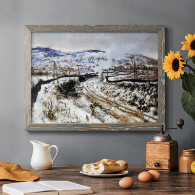 Wexford Home Train In The Snow, Argenteuil, 1875 Framed On Canvas Print