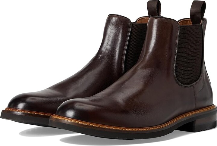 Johnston & Murphy Collection Hartford Chelsea Boots Men's Boots Dark Brown Italian Calfskin : 10 M, Leather