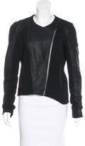 Thumbnail for your product : Helmut Lang Leather-Paneled Long Sleeve Jacket