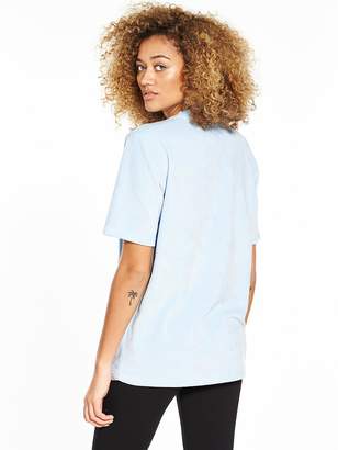 Fila Olivia Oversize Velour Logo T-Shirt - Blue