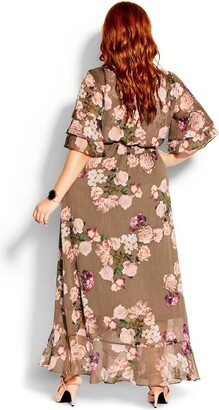 City Chic  Women's Plus Size Katalina Floral Maxi Dress - Black - 16w :  Target