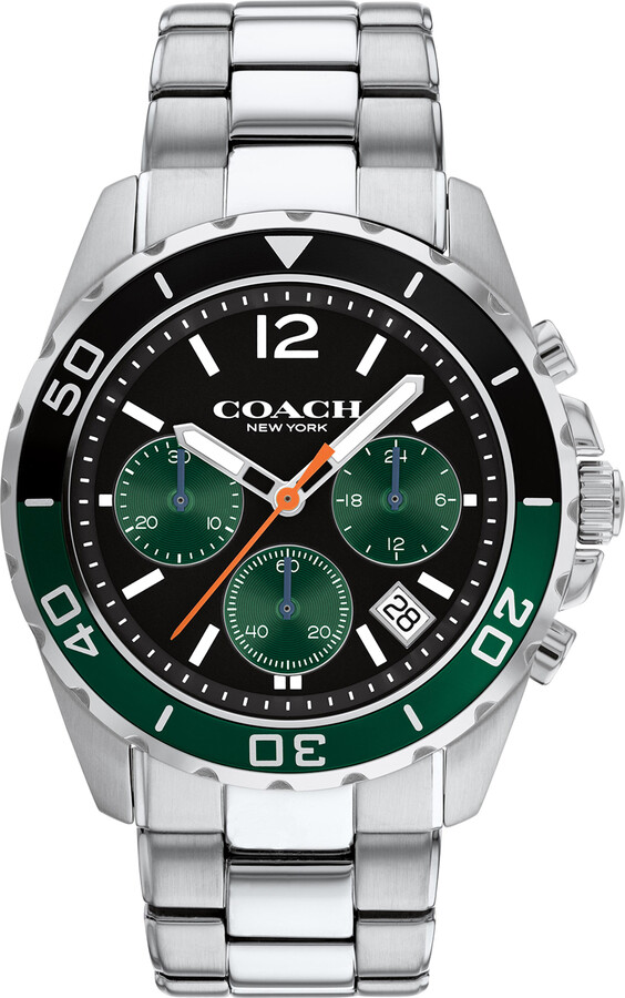 Zales Men's Coach Kent Chronograph MultiFinish Watch with Black Dial