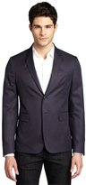 Thumbnail for your product : Prada Sport navy textured cotton 2 button jacket
