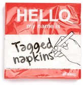 Thumbnail for your product : Marc Vidal 'Hello My Name Is' Name Tag Napkins