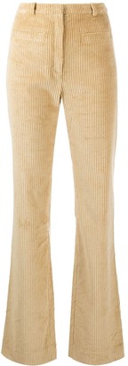 kick flare corduroy trousers