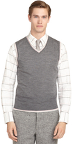 Thumbnail for your product : Brooks Brothers Dark Grey Tipped Vest
