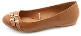 Thumbnail for your product : Charlotte Russe Textured & Belted Ballet Flats