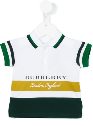 Burberry Kids striped polo shirt