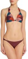 Thumbnail for your product : Vix Paula Hermanny Ruched Printed Triangle Bikini Top