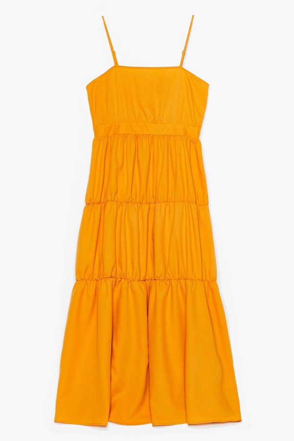 yellow mustard maxi dress