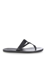 Thumbnail for your product : Lanvin Leather and nylon thong flip-flops