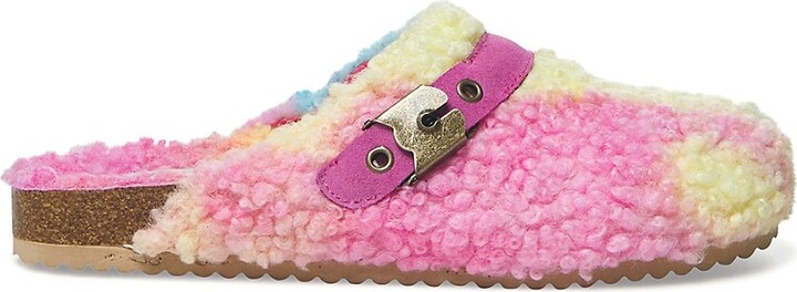 faux shearling clogs