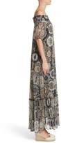Thumbnail for your product : Fuzzi Print Tulle Off the Shoulder Maxi Dress