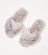 loft faux fur slide slippers