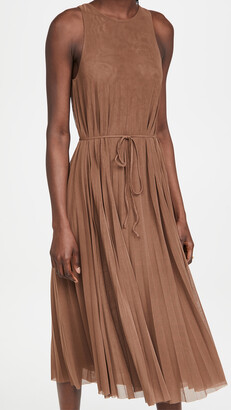 Vince High Neck Pleated Dress