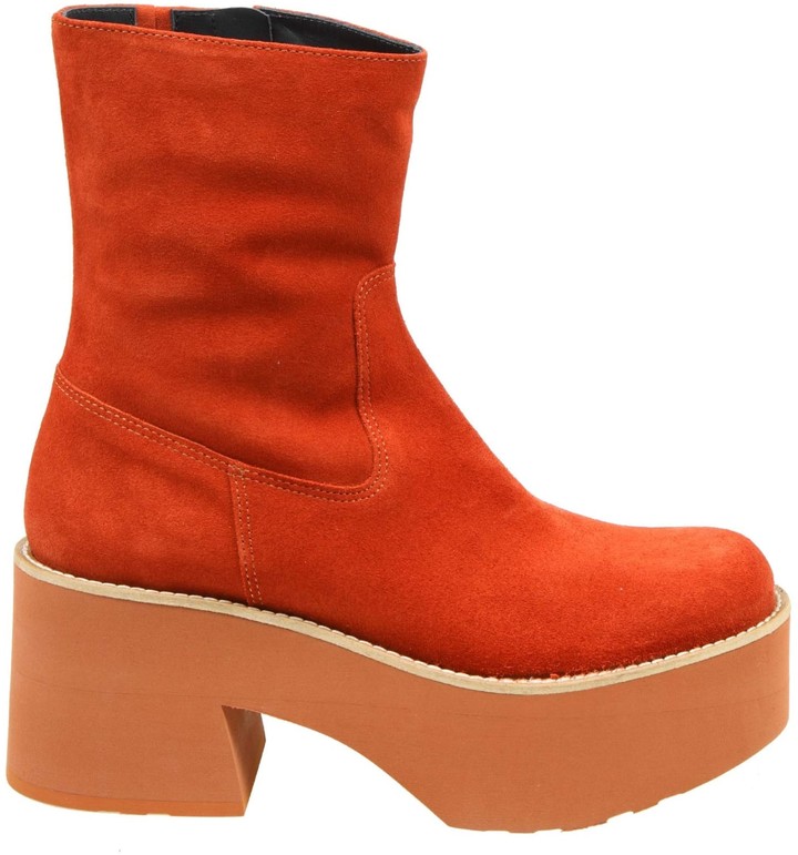 rust colored suede boots