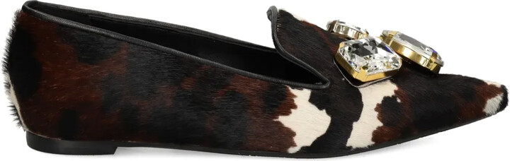 ras Crystal-Embellished Pointed-Toe Loafers