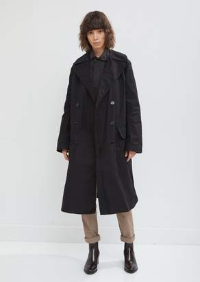 Mhl By Margaret Howell Patch Pocket Waxed Trench Coat
