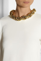 Thumbnail for your product : Adam Lippes Chain-embellished silk-georgette dress