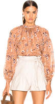 Thumbnail for your product : Ulla Johnson Arnoux Blouse in Cafe | FWRD