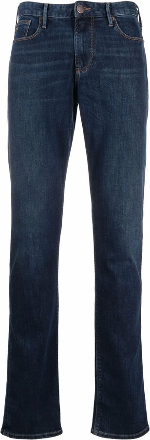 Emporio Armani Mid-Rise Straight Leg Jeans