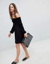 Thumbnail for your product : ASOS Design Off Shoulder Sundress with Shirring and Balloon Sleeves