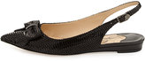 Thumbnail for your product : J. Renee Madryn Snake-Print Leather Bow Slingback, Black