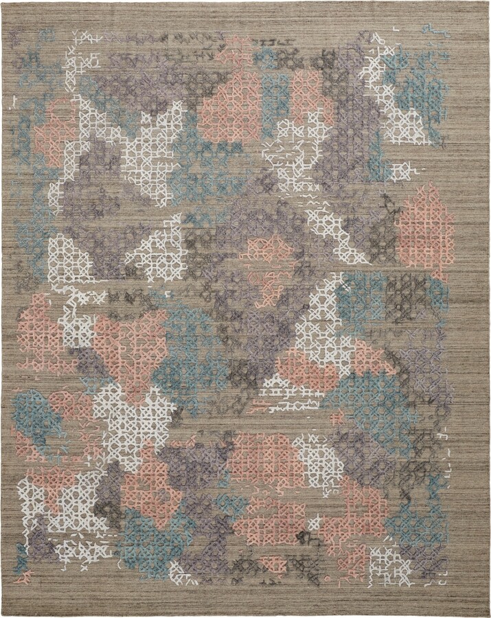 Feizy Elias R6890 5' x 8' Area Rug - Pink Blue
