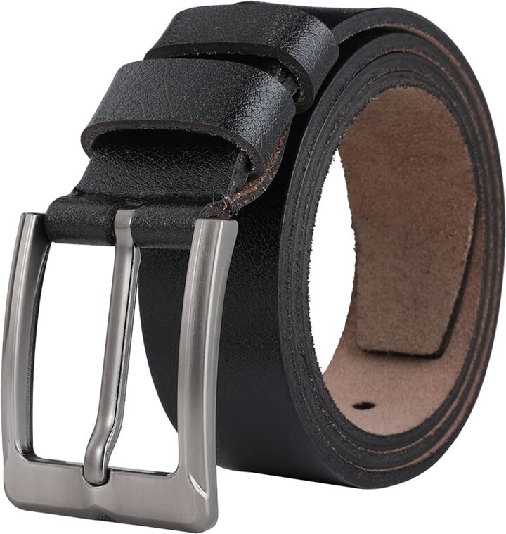 black leather belt mens amazon