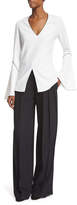 Thumbnail for your product : Derek Lam Pleated-Front Wide-Leg Trousers, Black