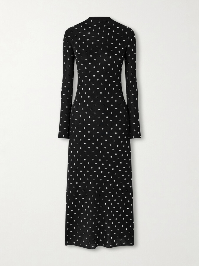 Altuzarra Kaplan Eyelet-embellished Jersey Maxi Dress - Black
