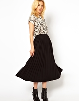 Thumbnail for your product : ASOS Pleated Midi Skirt