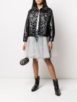 Thumbnail for your product : Unravel Project Tulle Overlay Denim Skirt