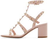 Thumbnail for your product : Valentino Pink Garavani Rockstud City Cage Sandals
