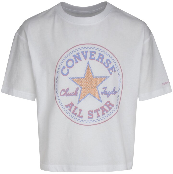 ساعه Converse Big Girls Star Sequin Graphic T-shirt - ShopStyle ساعه