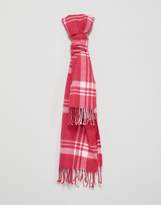 Thumbnail for your product : Miss Selfridge check scarf in pink