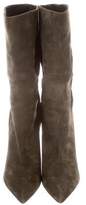 Thumbnail for your product : Santoni Suede Pointed-Toe Boots