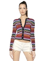Thumbnail for your product : DSquared 1090 Viscose Cotton Knit Jacquard Cardigan