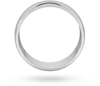 Palladium Goldsmiths 7mm D Shape Standard Wedding Ring In 950