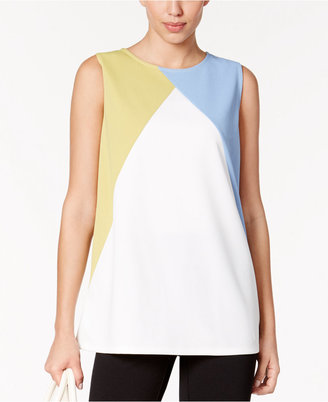 Alfani Colorblocked Shell, Only at Macy's