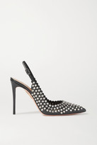 aquazzura tequila crystal slingback pumps