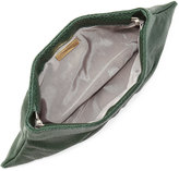 Thumbnail for your product : Lauren Merkin Louise Snake-Print Clutch Bag, Emerald