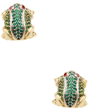 Noir Frog CZ Stud Earrings