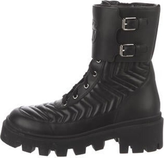 combat boots gucci