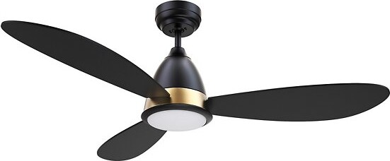 Carro USA York LED Smart Ceiling Fan in Black, 3 Blades