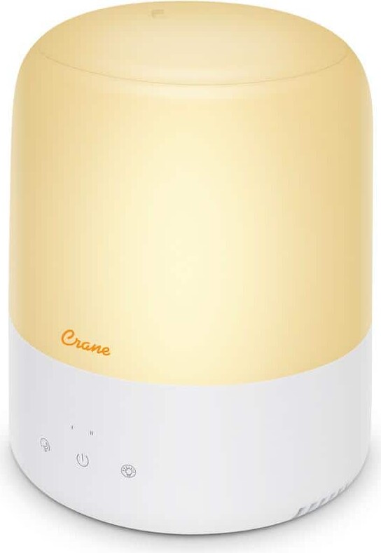 Crane 3-in-1 Compact Humidifier 0.5 Gal. with Sleep Support Light and Aroma Diffuser