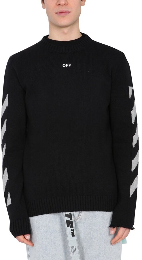 Off-White Crew Neck Sweater - ShopStyle