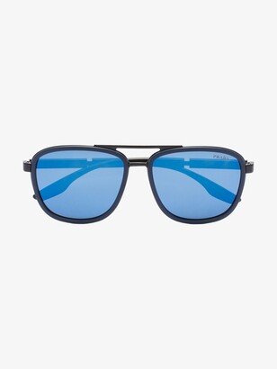 Prada Eyewear - Blue Linea Rossa Aviator-Style Sunglasses